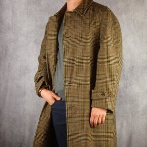 Christonette Plaid Wool Top Coat